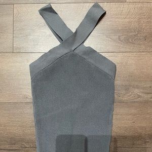 Aritzia Babaton Sculpt Knit Criss Cross Tank